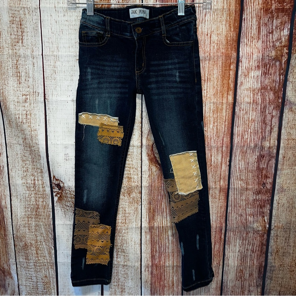 Jak & Peppar patchwork jeans girls size 8